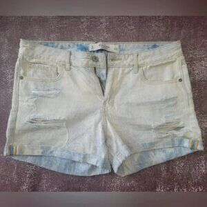 Abercrombie & Fitch Light Wash Distressed Denim Shorts, Womens 29